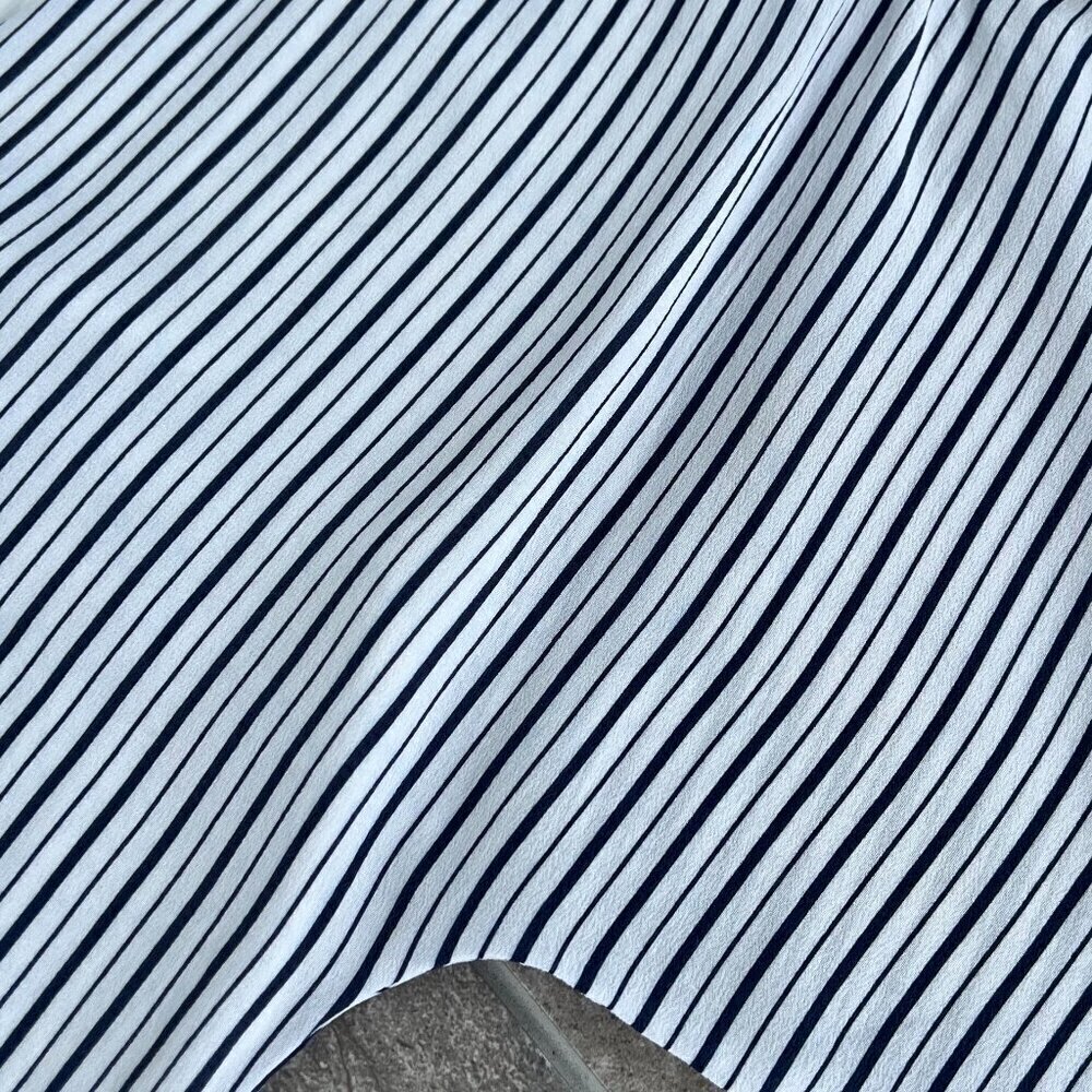 Paolita Voyage 100% Silk Striped Maxi Dress Cover Up Size Medium Missing Tie - Picture 13 of 15